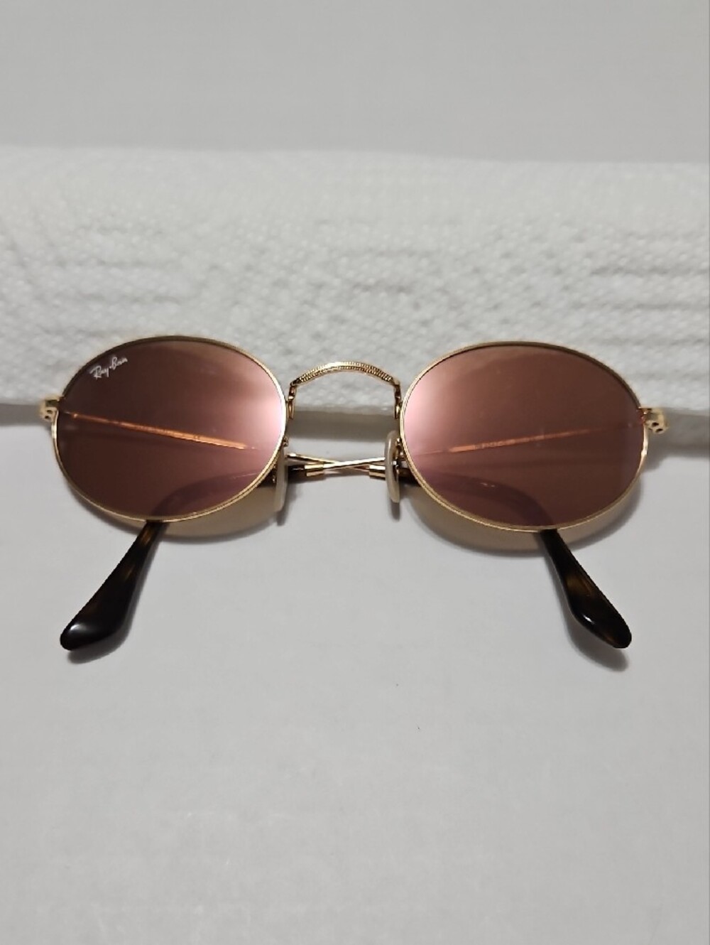 Ray Ban RB 3547 N 001/22 51 21 145  Gold Frame Oval Sunglasses - Women
